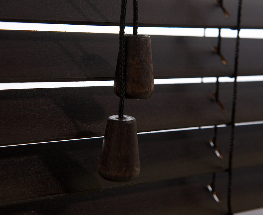 SLX Wood Blind - 25mm Chocolate with Strings 3