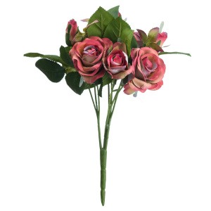 Dark Peach Rose Spray