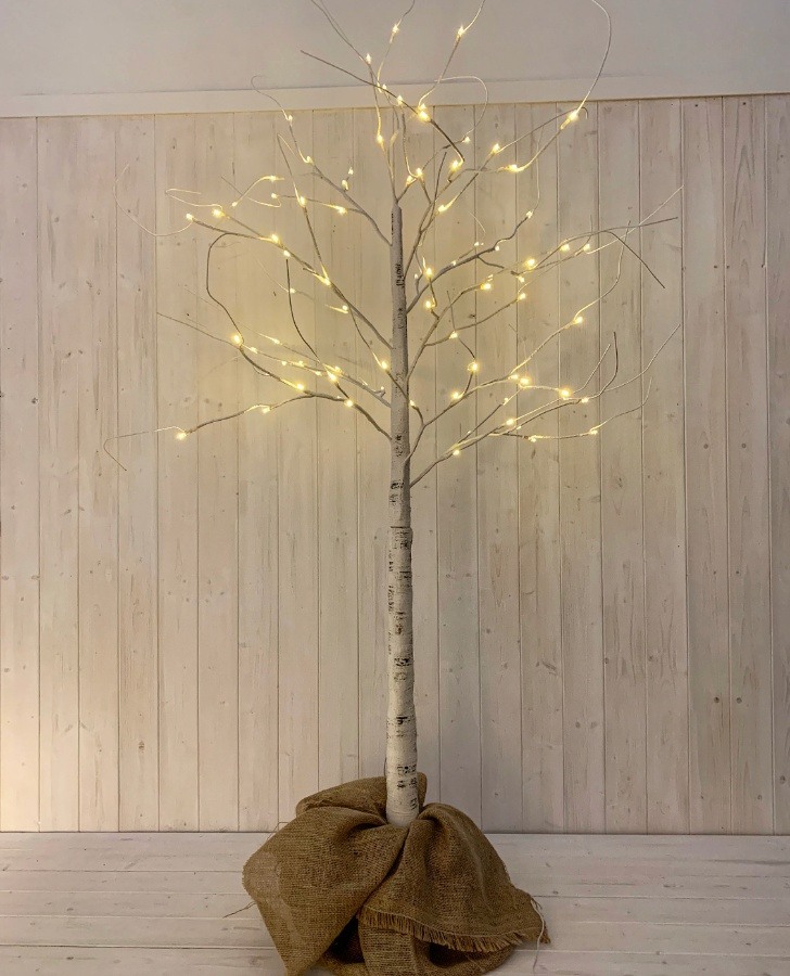 Birch Effect LED Christmas Tree - medium