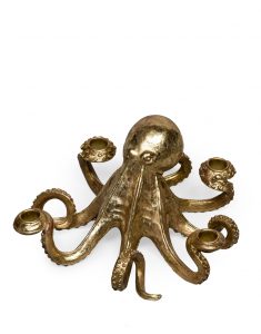 Gold Octopus Candle Holder
