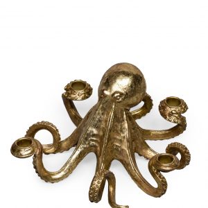 Gold Octopus Candle Holder