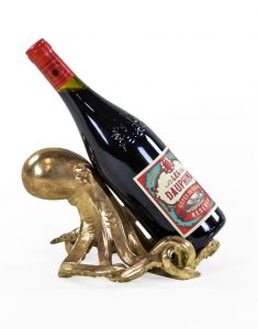 Octopus Wine Bottle Holder - Gold