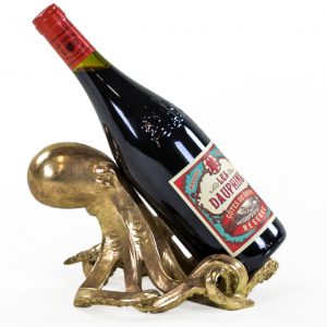 Octopus Wine Bottle Holder - Gold