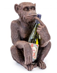 sitting monkey wine bottle holder
