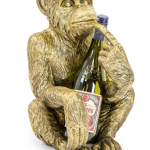 Marvin the Monkey Wine Bottle Holder - Antiqued Gold