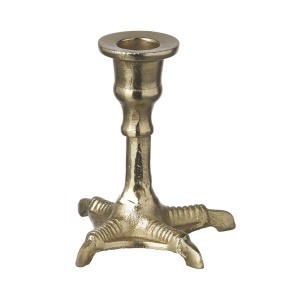 Bird Foot Candle Holder - gold