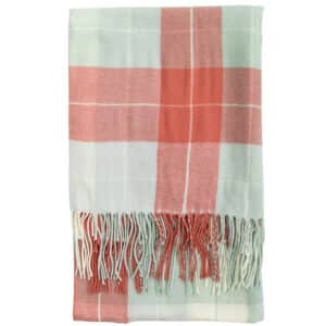 Check Throw / Blanket - Coral