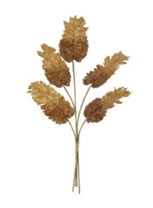 Dried Touch Large Fall Autumn Leaf Bunch - Honey