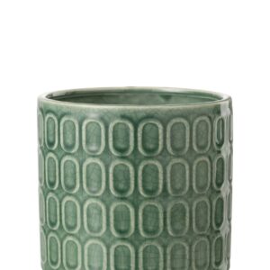 Oval Geo pattern - Green Planter