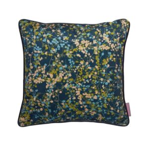 Clarissa Hulse Maidenhair Vine Velvet Cushion - Navy