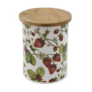 Strawberry Canister with wooden lid