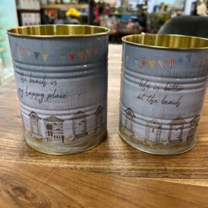 Set of 2 Retro tins - Beach