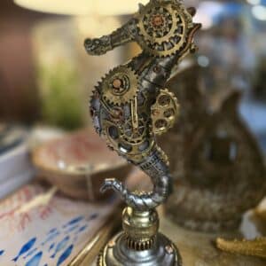 steampunk seahorse industrial ornament