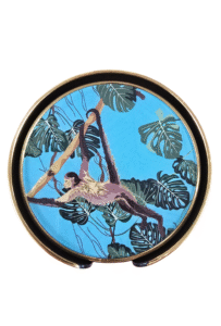 Elegant Monkey Coasters with Gold Edge