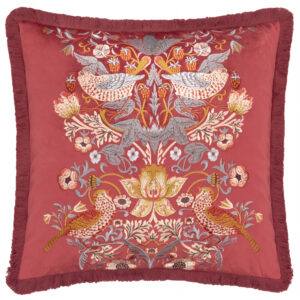 William Morris Strawberry thief Berry Cushion